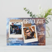 5x7 Acier rouillé Grunge Faire-part principal (Debout devant)