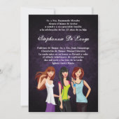 5x7 Adolescents Ado Quinceanera Invitation d'anniv (Devant)