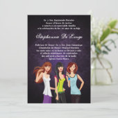 5x7 Adolescents Ado Quinceanera Invitation d'anniv (Debout devant)