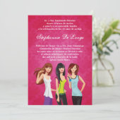 5x7 Adolescents Ado Quinceanera Invitation d'anniv (Debout devant)