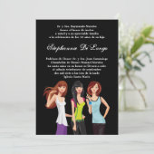 5x7 Adolescents Ado Quinceanera Invitation d'anniv (Debout devant)