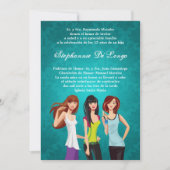 5x7 Adolescents Ado Quinceanera Invitation d'anniv (Devant)