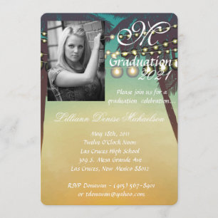 5x7 Afstuderen Deel Uitnodiging stralen Zonnepalm