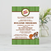 5x7 All Star Green Invitation d'anniversaire (Debout devant)