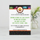 5x7 Anniversaire Bash Halloween Invitation de fête (Debout devant)