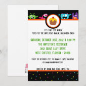 5x7 Anniversaire Bash Halloween Invitation de fête (Devant / Derrière)