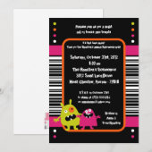 5x7 Anniversaire Bash Halloween Invitation de fête (Devant / Derrière)