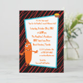 5x7 Anniversaire Bash Halloween Invitation de fête (Debout devant)