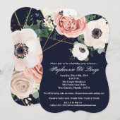 5x7 Anniversaire Invitation Jardin géométrique Mar (Devant / Derrière)