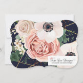 5x7 Anniversaire Invitation Jardin géométrique Mar (Dos)