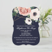 5x7 Anniversaire Invitation Jardin géométrique Mar (Debout devant)