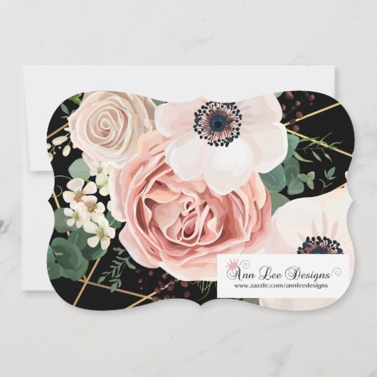 5x7 Anniversaire Invitation Jardin géométrique Noi (Dos)