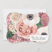 5x7 Anniversaire Invitation Jardin Géométrique Ros (Dos)