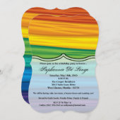 5x7 Anniversaire Invitation lgbtq drapeau arc-en-c (Devant / Derrière)