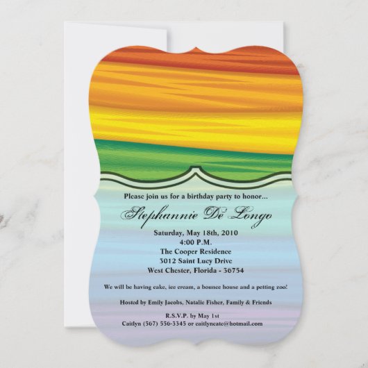 5x7 Anniversaire Invitation lgbtq drapeau arc-en-c (Devant)