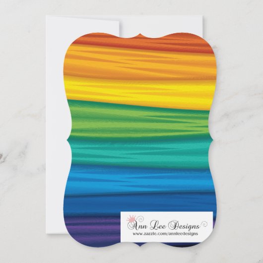 5x7 Anniversaire Invitation lgbtq drapeau arc-en-c (Dos)