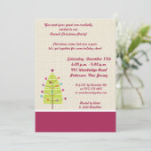 5x7 Arbre vert / Ornements Noël Invitation (Debout devant)