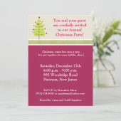 5x7 Arbre vert / Ornements Noël Invitation (Debout devant)