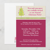 5x7 Arbre vert / Ornements Noël Invitation (Devant / Derrière)