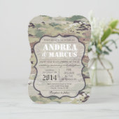 5x7 Army Air Force OCP Camo Uitnodiging voor het H (Staand voorkant)