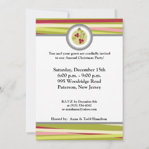 5x7 Assortis Ornements de Noël Invitation