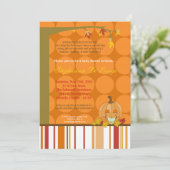 5x7 Automne Citrouille Invitation Baby shower d'au (Debout devant)