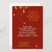 5x7 Automne Dîner d'action de grâces Invitation (Devant / Derrière)