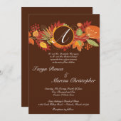 5x7 Autumn Leaf Fall Floral Faire-part de mariage (Devant / Derrière)