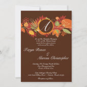 5x7 Autumn Leaf Fall Floral Faire-part de mariage (Devant)