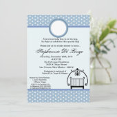 5x7 Baby Boy Shower Invitation (Debout devant)