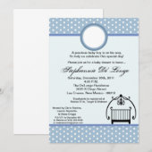 5x7 Baby Boy Shower Invitation (Devant / Derrière)