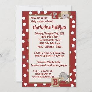 5x7 Baby shower Boutons de Cocalo Invitation