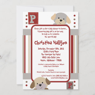 5x7 Baby shower Boutons de Cocalo Invitation