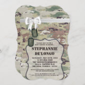 5x7 Baby shower Invitation armée OCP Camo Uniform (Devant / Derrière)