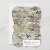 5x7 Baby shower Invitation armée OCP Camo Uniform (Dos)