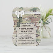 5x7 Baby shower Invitation armée OCP Camo Uniform (Debout devant)