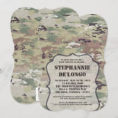 5x7 Baby shower Invitation Army OCP Camo Uniform Kaart (Voorkant / Achterkant)