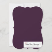 5x7 Baby shower Invitation Plum violet Rose or (Dos)