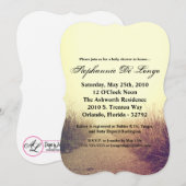 5x7 Baby shower Invitation Sunrise Pathway (Devant / Derrière)