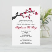 5x7 Baby shower Kersenbloem Kaart (Staand voorkant)