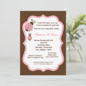 5x7 Baby shower met bruine dame Bug Kaart (Staand voorkant)