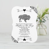 5x7 Baby shower Uitnodiging Boho Buffalo Tribal Pa (Staand voorkant)
