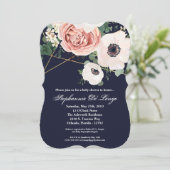 5x7 Baby shower Uitnodiging Geometrische Tuin Mari (Staand voorkant)