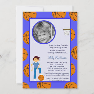 5x7 Baby shower Uitnodiging voor Balll Balll  Spor
