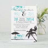 5x7 Beach Breeze Ocean Water Faire-part de mariage (Debout devant)