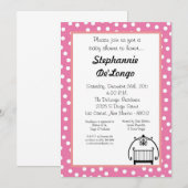 5x7 Berceau bébé Bed Baby shower Invitation (Devant / Derrière)