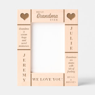 5x7 BESTE Oma Ooit Grootkinderen Namen Geëtst Lijs Gegraveerde Lijstjes