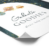 5x7 bewerkbaar Space Party-teken Poster (Hoek)