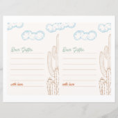 5x7 bewerkbare Cowboy-notitiekaarten (Voorkant)