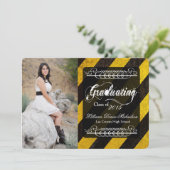 5x7 Bio Hazard Crime Scène Tap Senior Faire-part (Debout devant)